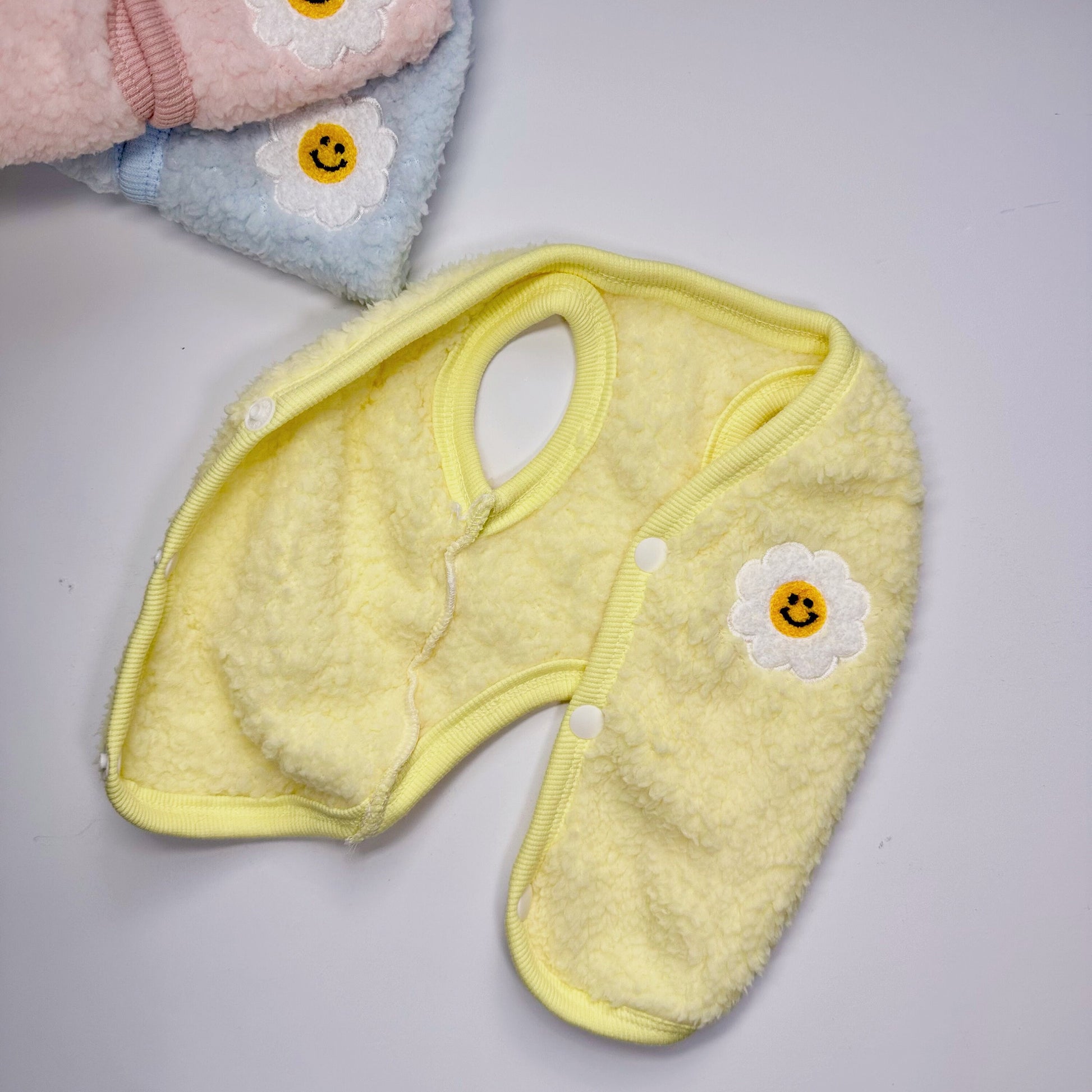XS-3XL, Smile Daisy Fleece Vest, Fleece Vest, Pet Clothing, Small Dog Fleece Vest for Winter Fall, Dog Jacket, Dog Apparel, Pet Clothing - NKpup