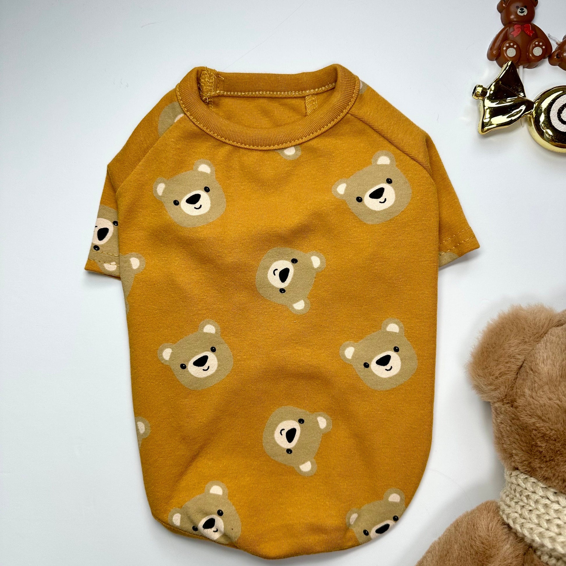 Teddy Bear Shirt, S-XL, Pet Clothing, Dog-Tee, Dog check-shirt, Dog Top, Dog Clothing, Dog Fashion, Dog Apparel, Dog Long sleeves - NKpup