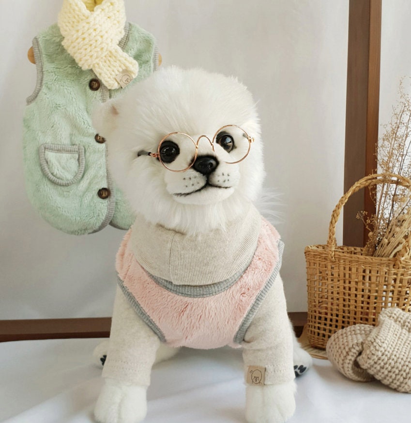 Pastel Boa Fleece Vest, S-XL, Pet Clothing, Dog-Sweater, Dog's Fleece, Dog Jacket, Dog Fashion, Dog Apparel, Pet Clothing - NKpup