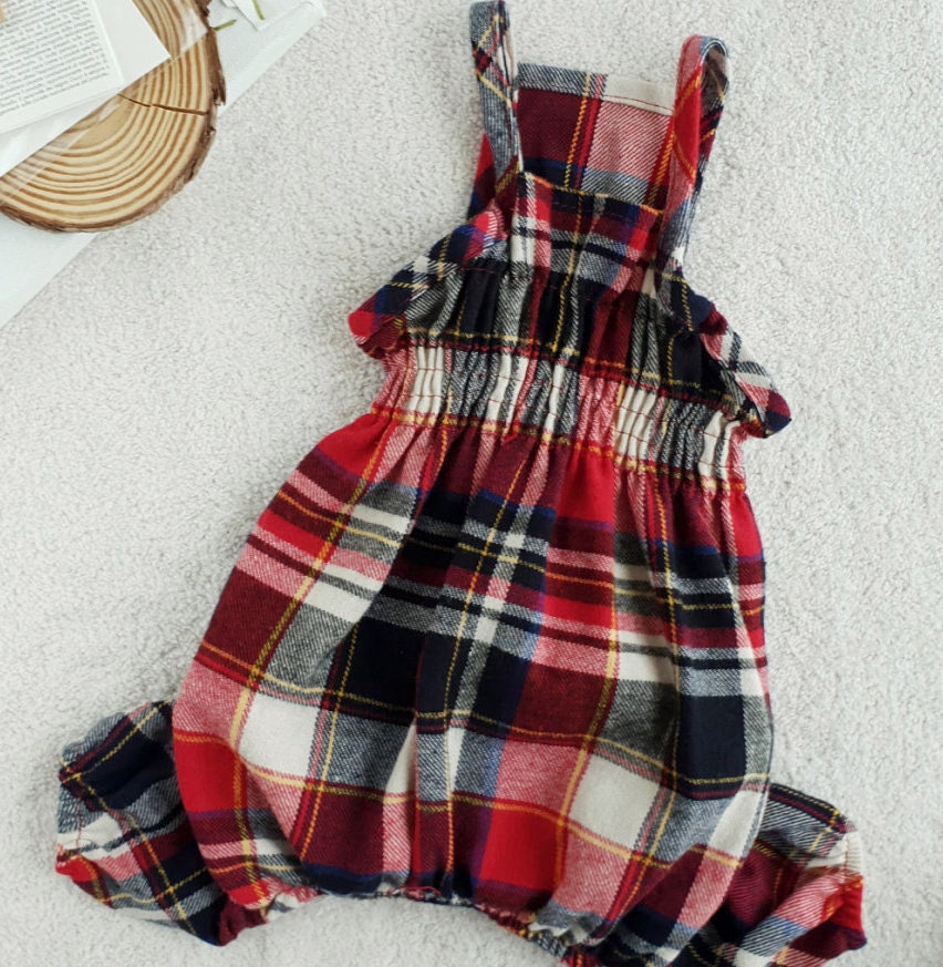 Gingham Overall, S-2XL, Pajama Pet, Dog Jumpsuit, Pet Clothing, Small Dog Jumper, Dog Summer Dress, Dog Fashion, Dog Apparel, Pet Clothing - NKpup