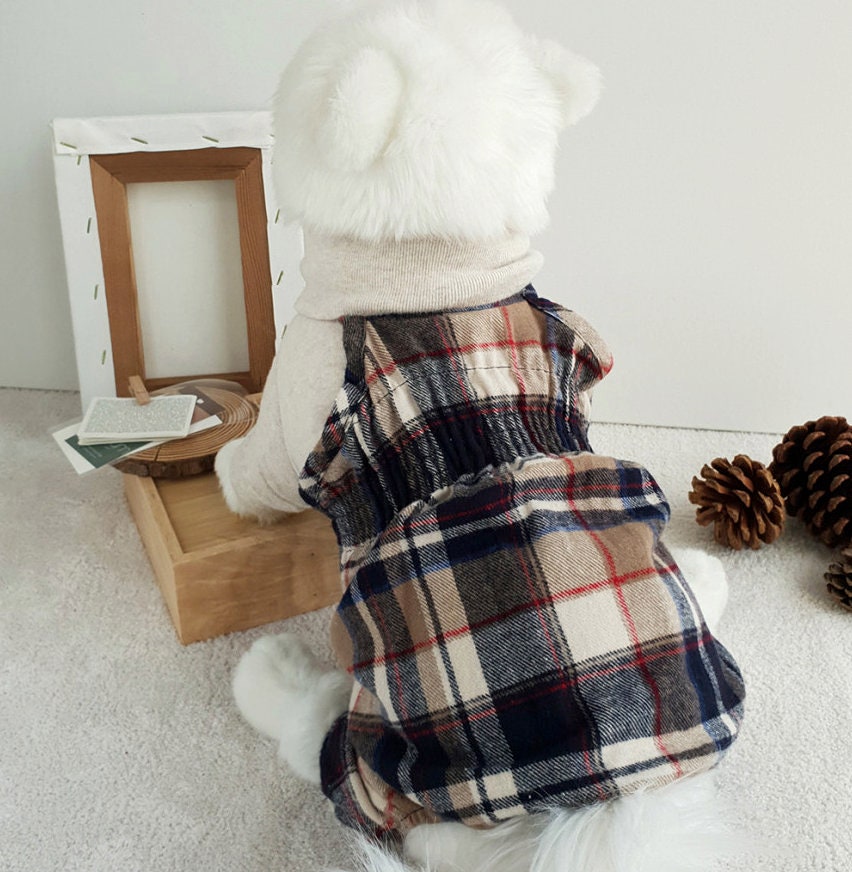 Gingham Overall, S-2XL, Pajama Pet, Dog Jumpsuit, Pet Clothing, Small Dog Jumper, Dog Summer Dress, Dog Fashion, Dog Apparel, Pet Clothing - NKpup
