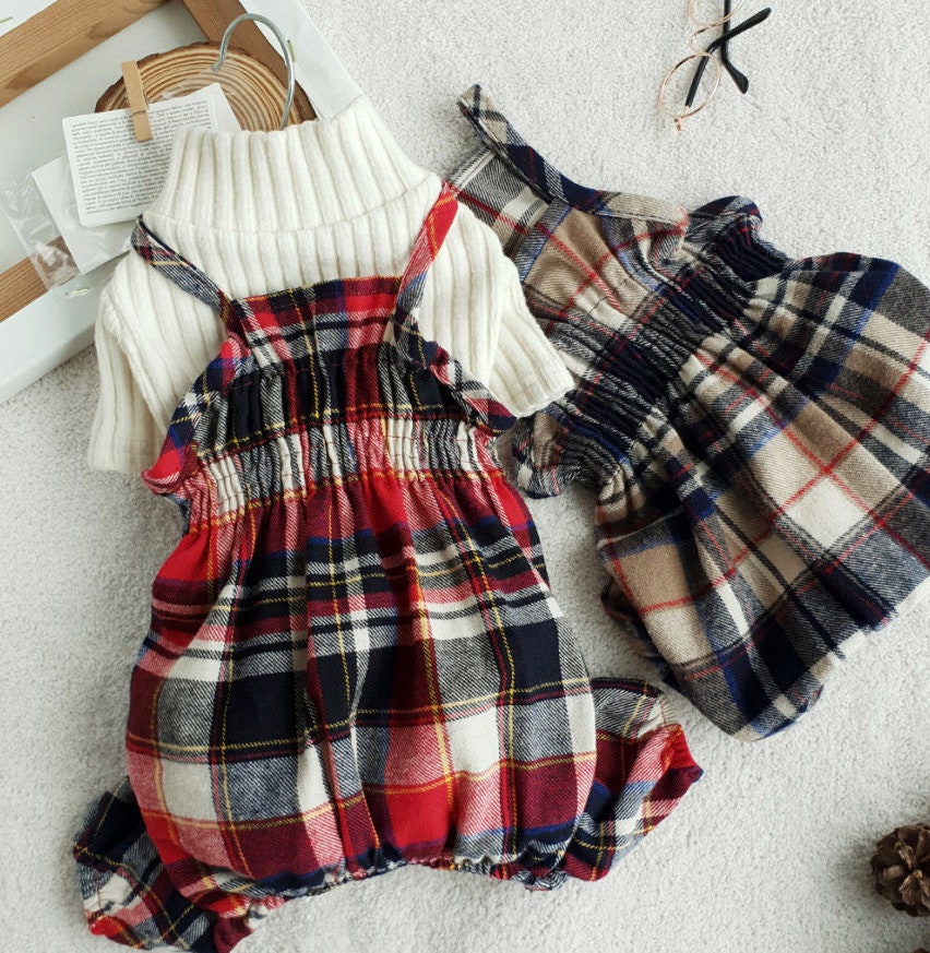 Gingham Overall, S-2XL, Pajama Pet, Dog Jumpsuit, Pet Clothing, Small Dog Jumper, Dog Summer Dress, Dog Fashion, Dog Apparel, Pet Clothing - NKpup