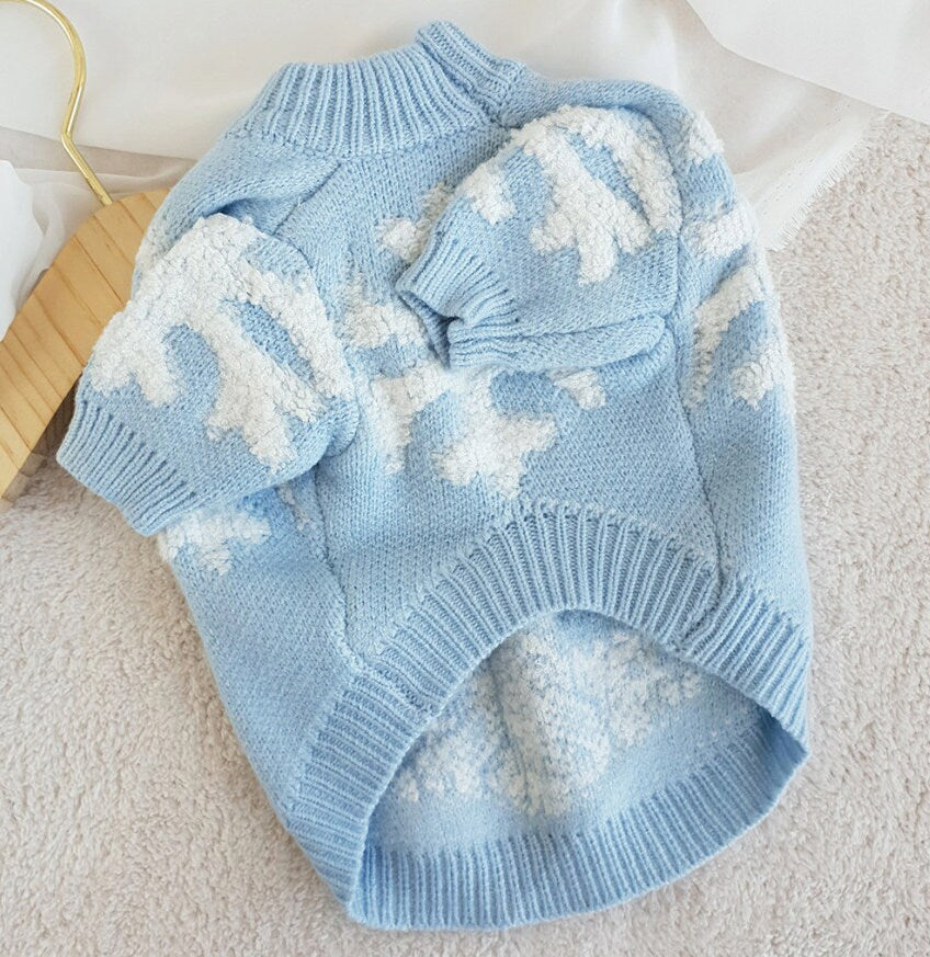 Snow Knit Cardigan, S-2XL, Pet Clothing, Dog-Sweater, Dog Outer, Dog Jacket, Dog Fashion, Dog Apparel, Pet Clothing - NKpup