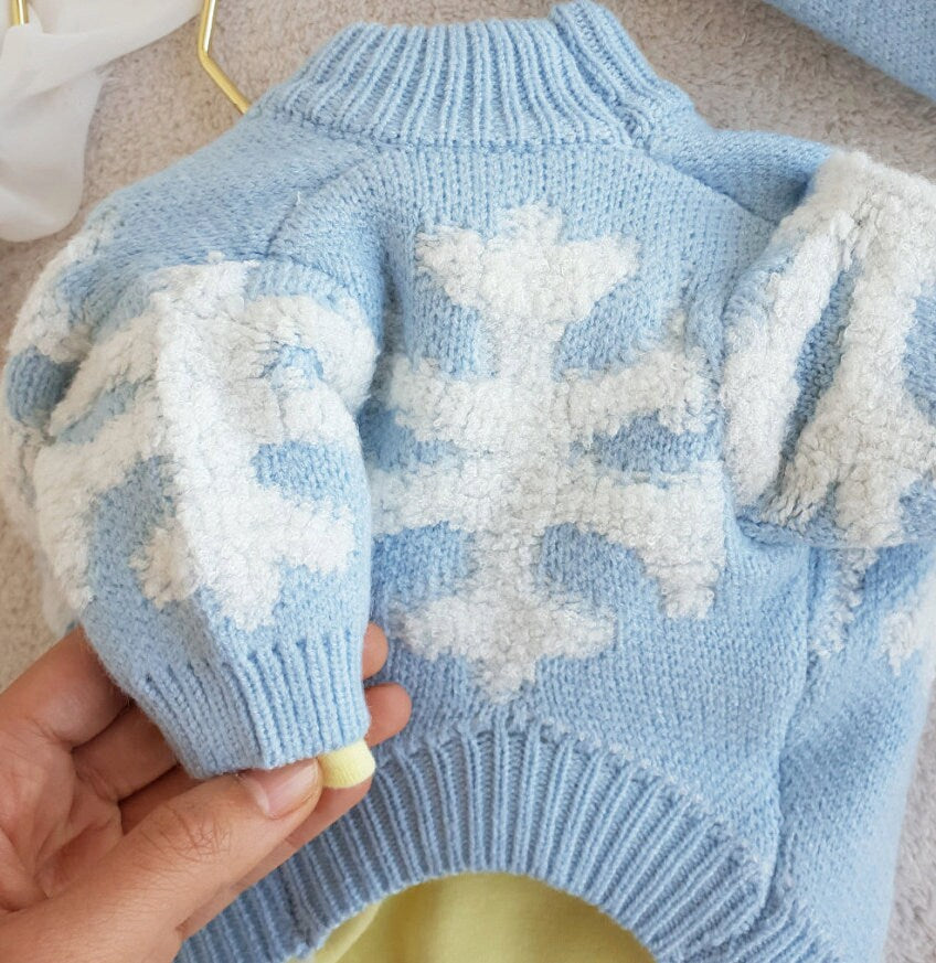 Snow Knit Cardigan, S-2XL, Pet Clothing, Dog-Sweater, Dog Outer, Dog Jacket, Dog Fashion, Dog Apparel, Pet Clothing - NKpup
