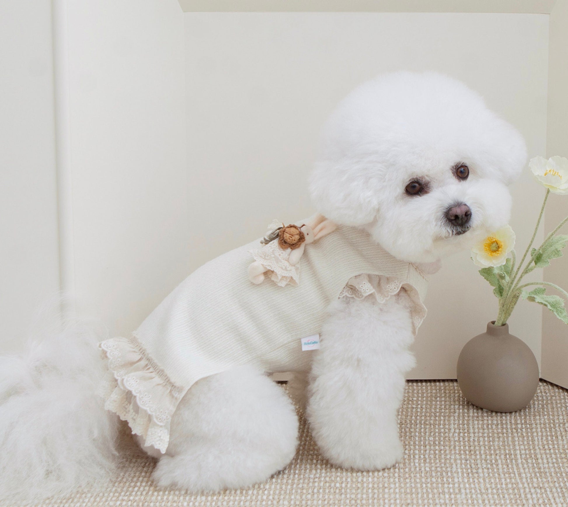 Linen Lace Dress, S-2XL, Pet Clothing, Dog Wedding, Dog-Dress, Dog Top, Dog Clothing, Dog Fashion, Dog Apparel