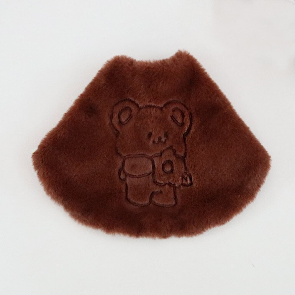 Bear Plush Cape, S-XL, Small Dog Cape, Dog Jacket, Pet Clothing, Small Dog Apparel, Pet Clothing, Winter Outfit