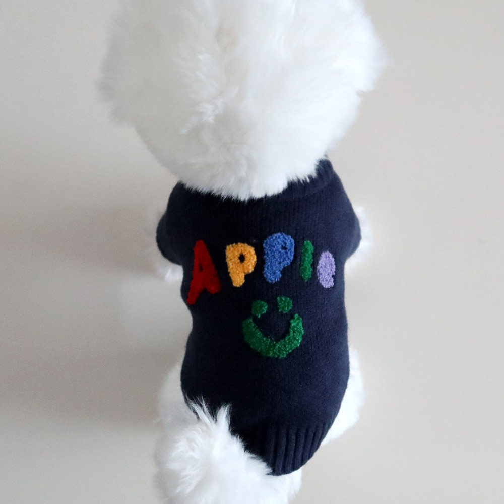 Apple Knit Sweater, S-XL, Pet Clothing, Dog-Tee, Dog T-shirts, Dog Top, Dog Clothing, Dog Fashion, Dog Apparel