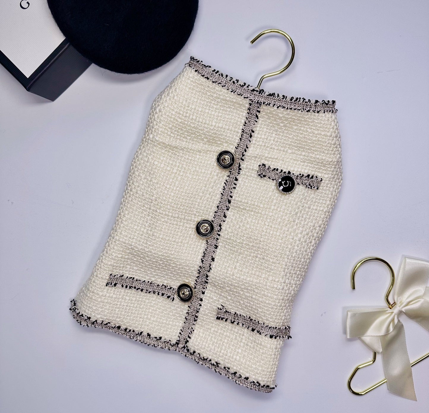 Tweed Fleece Dress, S-XL, Small Dog-dress, Small Dog Wedding, Dog Clothes, Dog Apparel - NKpup