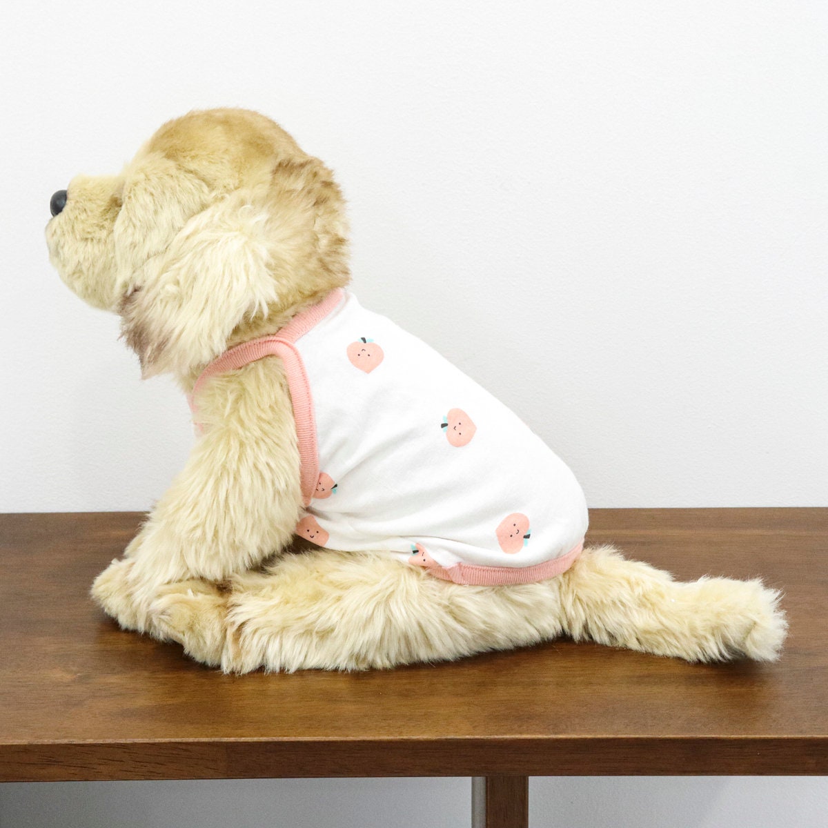 Peach Cotton Sleeveless, S-XL, Dog Cotton Tee, Dog-Tee, Dog T-shirt, Dog Top, Dog Clothing, Dog Fashion, Dog Apparel, Undershirt for Dogs