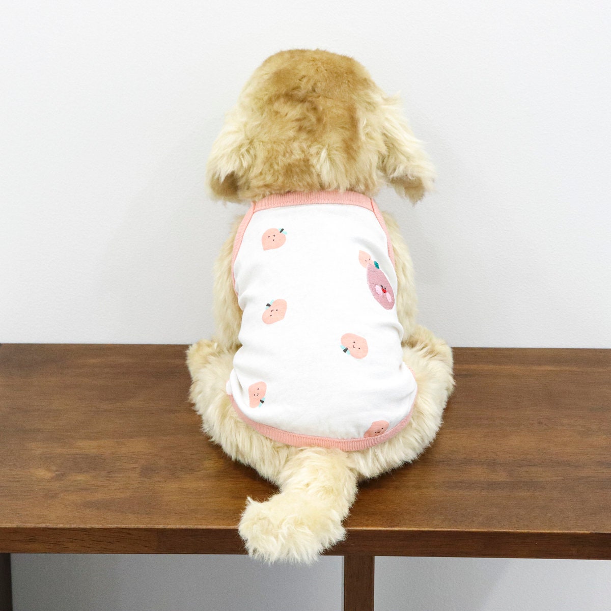 Peach Cotton Sleeveless, S-XL, Dog Cotton Tee, Dog-Tee, Dog T-shirt, Dog Top, Dog Clothing, Dog Fashion, Dog Apparel, Undershirt for Dogs