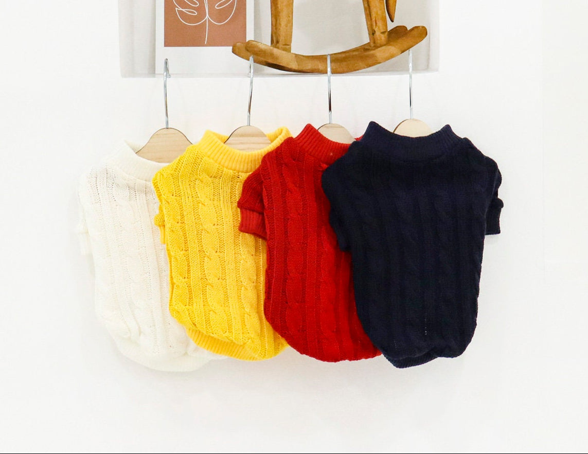 Vivid Cable Knit Vest, S-2XL, Pet Clothing, Dog-Tee, Dog Winter Vest, Dog Top, Dog Fashion, Dog Apparel, Pet Clothing