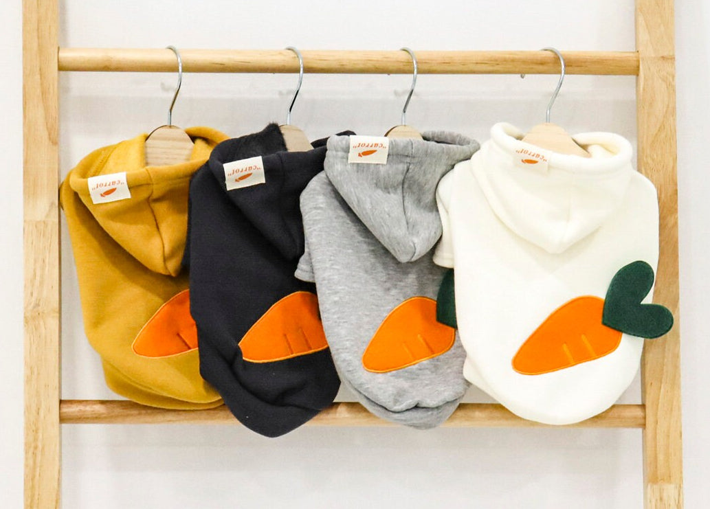 Heart Carrot Hoodie Sweatshirt, S-2XL, Pet Clothing, Dog-Vest, Dog Jacket, Dog Fashion, Dog Apparel, Pet Clothing