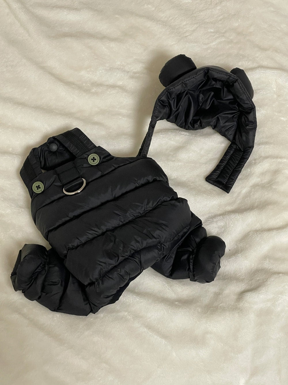 D-Ring Puffer Overall, S-2XL, Pet Pants, Dog Jumpsuit, Pet Clothing, Dog Coat, Dog Winter Top, Dog Fashion, Dog Apparel, Pet Clothing