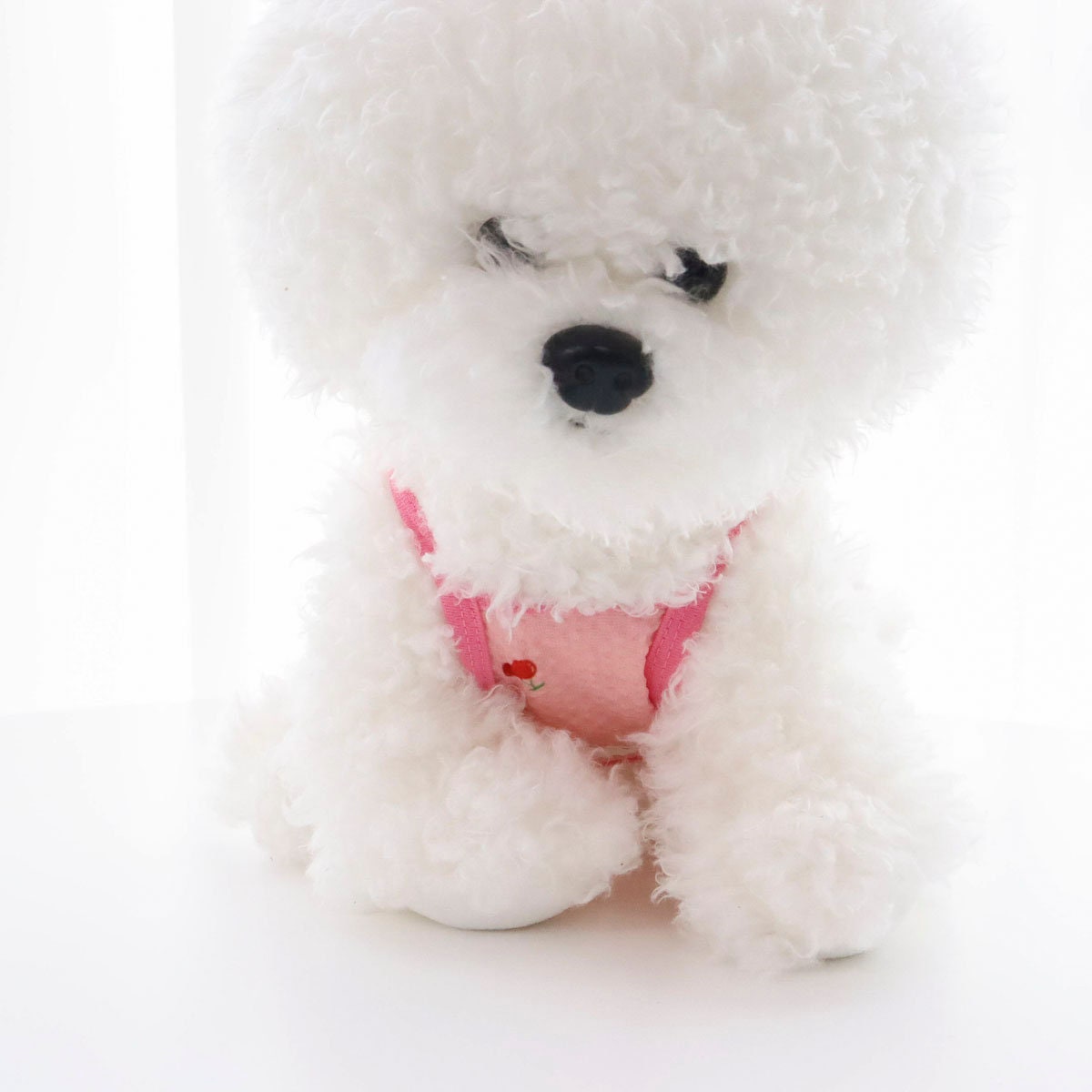NKpup Yoryu Play Top pink pet shirt with small floral detail