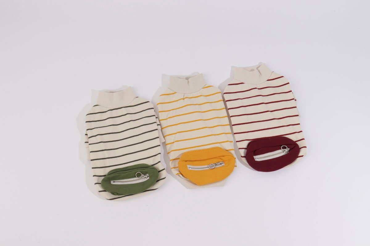 Stripe Hip-bag Outfit, S-XL, Pajama Pet, Dog Jumpsuit, Small Dog Clothing, Dog Coat, Dog Winter Top, Dog Fashion, Dog Apparel, Pet Clothing