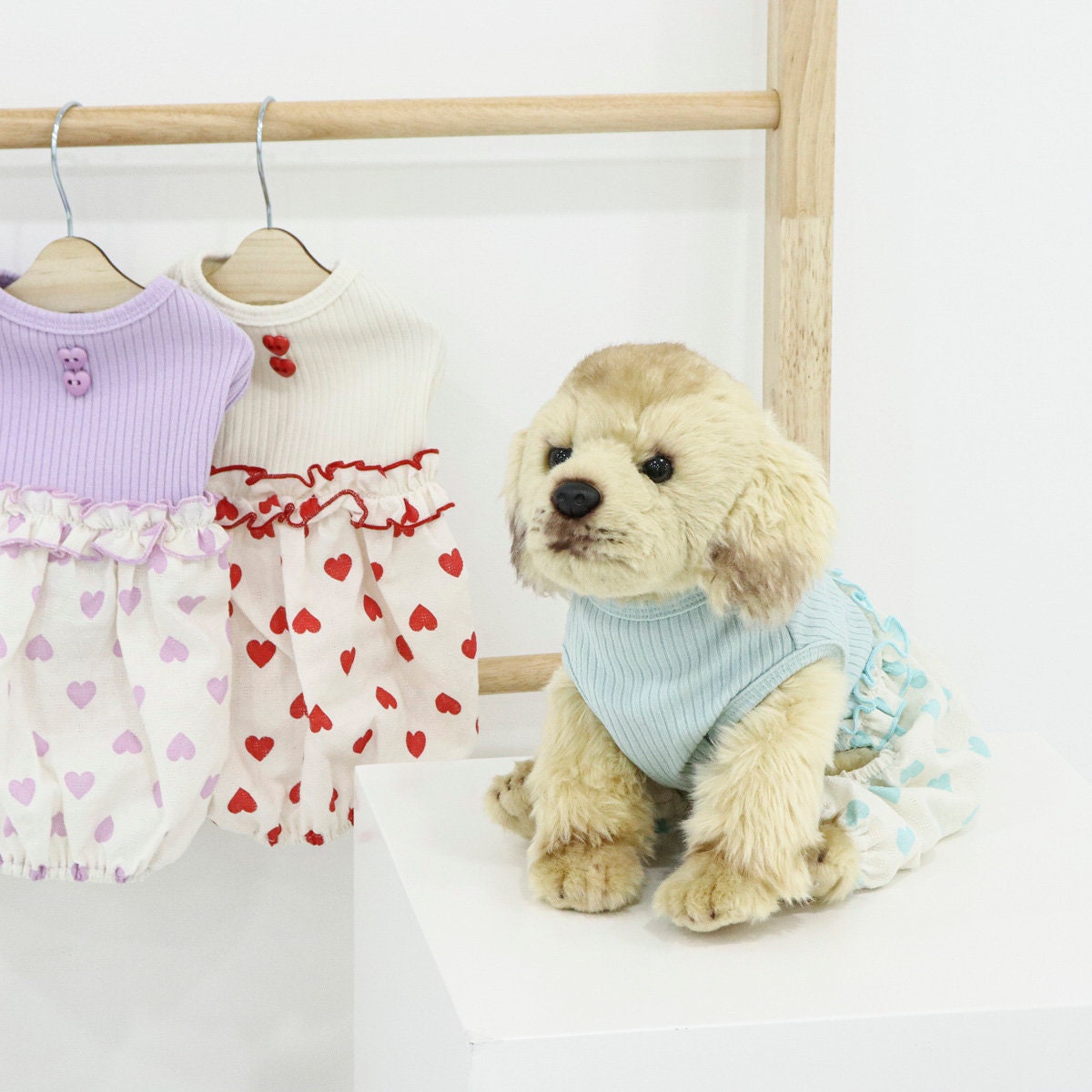Heart Ribbed Overall, S-XL, Pajama Pet, Dog Jumpsuit, Pet Clothing, Dog Coat, Dog Winter Top, Dog Fashion, Dog Apparel, Pet Clothing - NKpup