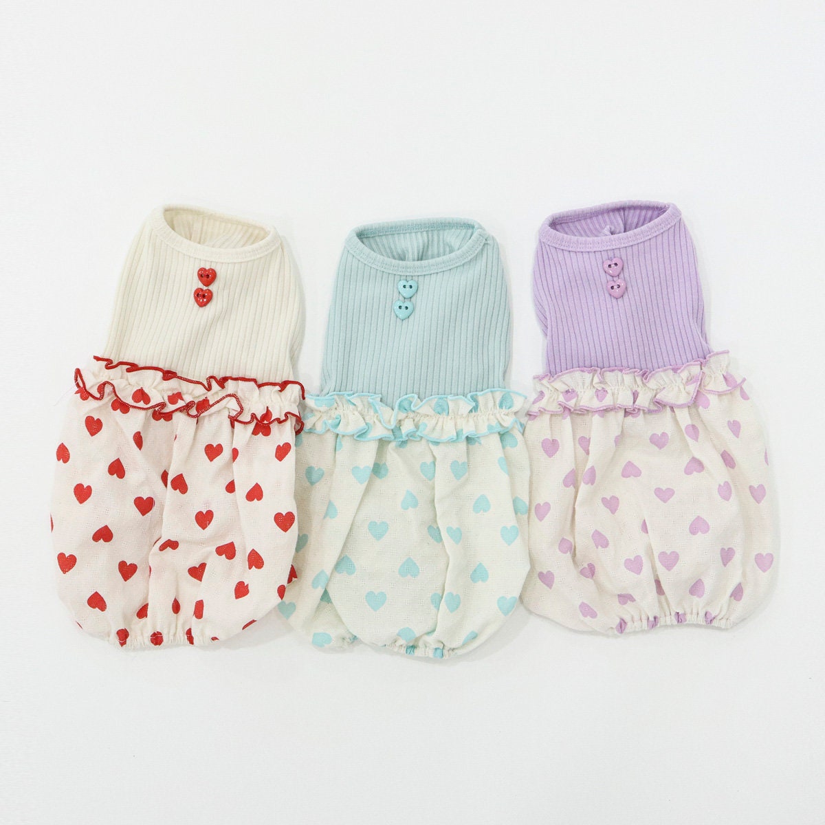 Heart Ribbed Overall, S-XL, Pajama Pet, Dog Jumpsuit, Pet Clothing, Dog Coat, Dog Winter Top, Dog Fashion, Dog Apparel, Pet Clothing - NKpup