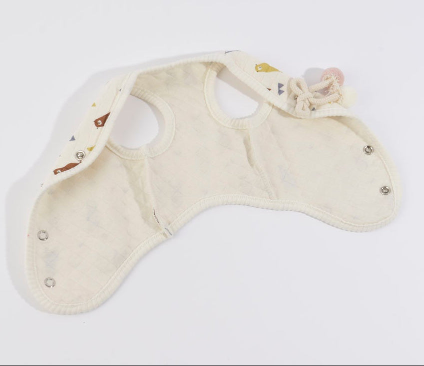 White quilted bear pattern dog vest by NKpup