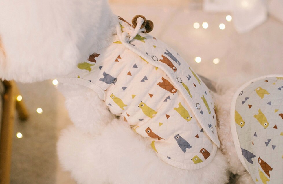 Bear Quilted Dog Vest