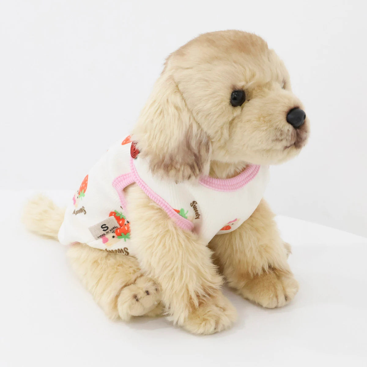 Strawberry Ribbed Dog Vest