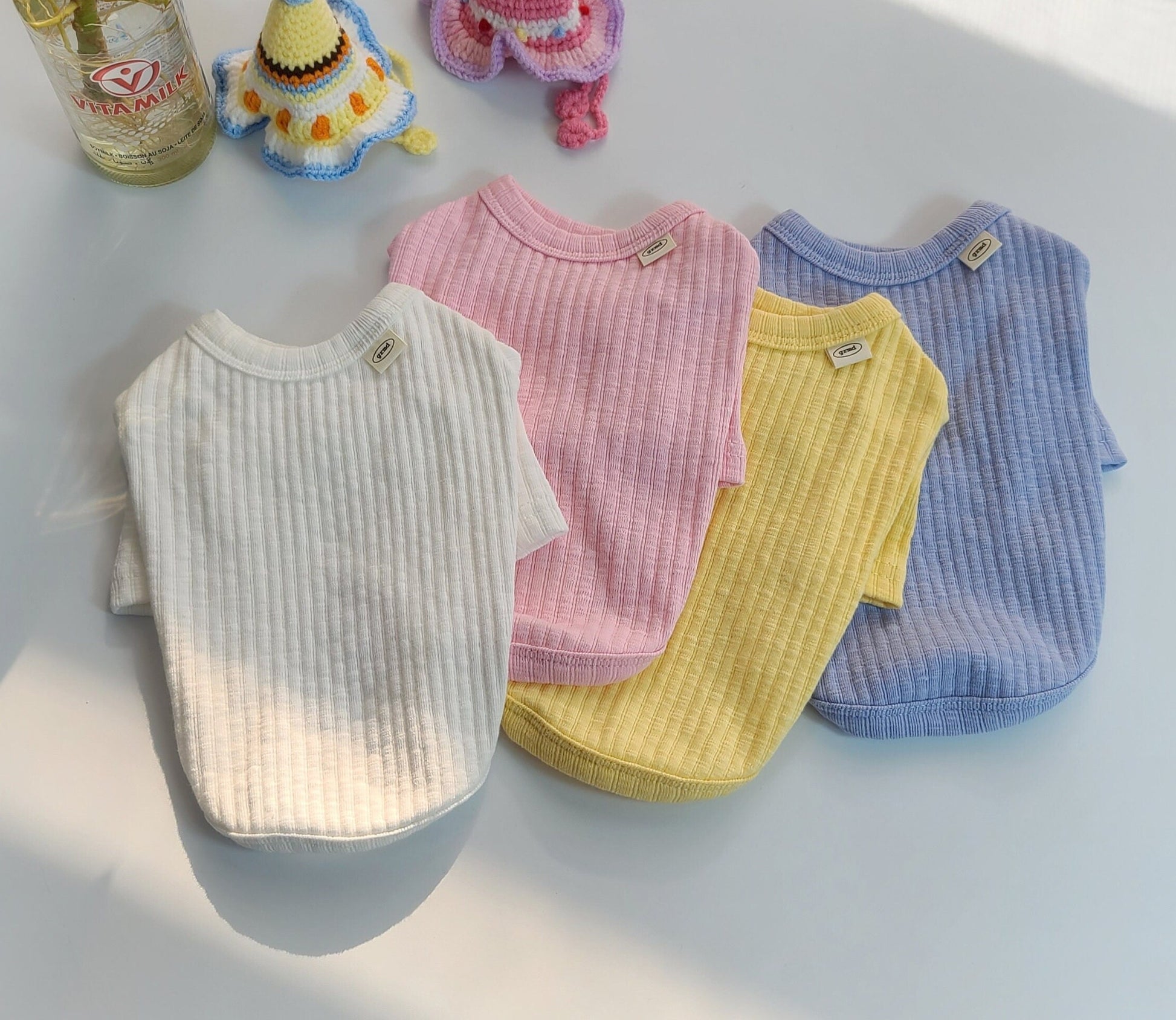 Basic Ribbed T-Shirt, S-2XL, Pet Clothing, Dog-Tee, Dog check-shirt, Dog Top, Dog Clothing, Dog Fashion, Dog Apparel, Dog Long sleeves - NKpup