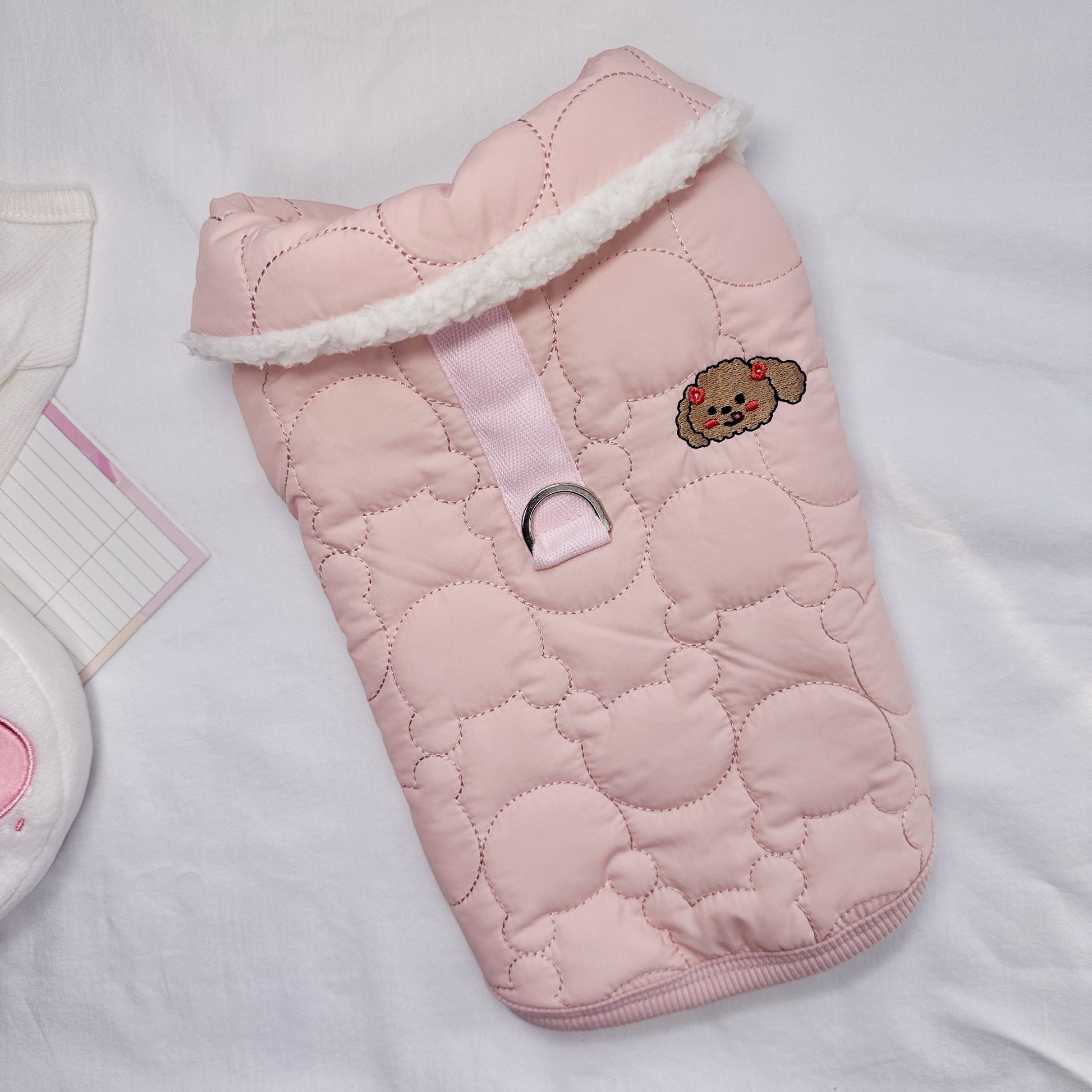 XS-3XL, D-Ring Quilted Faux Vest, Winter Jacket, Pet Clothing, Dog Jacket, Dog Fashion, Dog Apparel, Pet Clothing