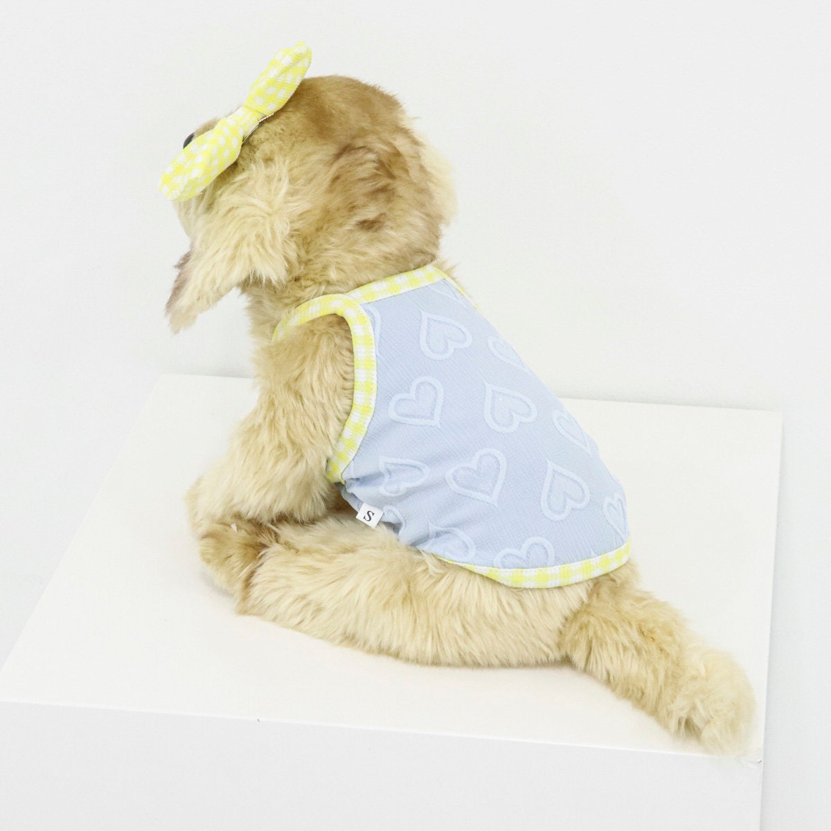 Charming Gingham Top w/pin, S-XL, Dog-tee, Dog Top, Dog Clothing, Dog Fashion, Dog Apparel