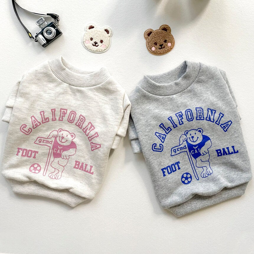 California Sweatshirt, S-2XL, Small Dog Clothes, Dog-Tee, Dog Sweatshirt, Dog Top, Dog Clothing, Dog Apparel, Dog Long sleeves