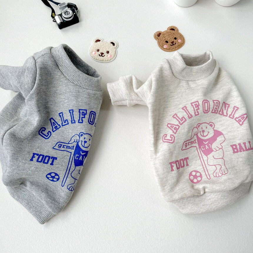 California Sweatshirt, S-2XL, Small Dog Clothes, Dog-Tee, Dog Sweatshirt, Dog Top, Dog Clothing, Dog Apparel, Dog Long sleeves