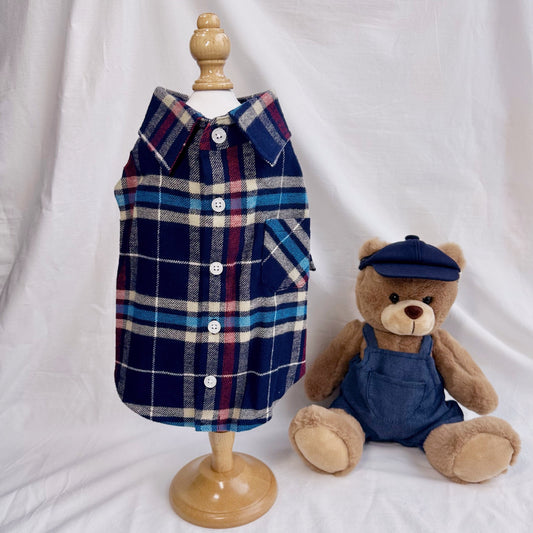 Wool Classic Tartan Shirts, S-2XL, Dog-dress, Dog Top, Dog Clothing, Dog Fashion, Dog Apparel