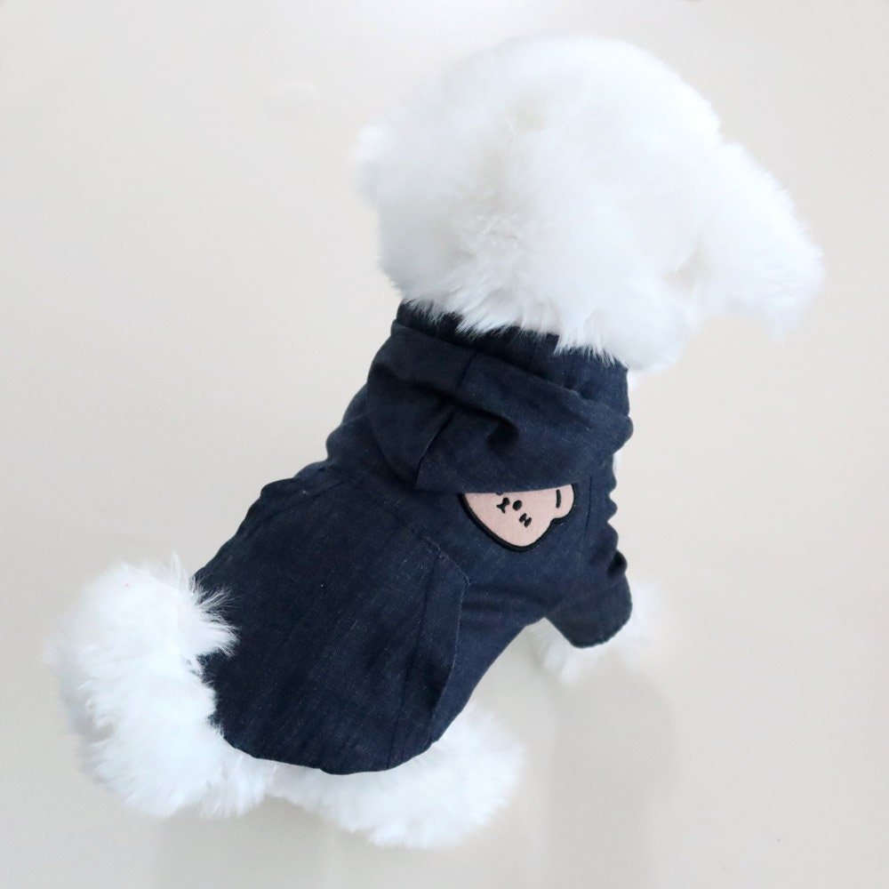 Teddy Bear Denim Hoodie, S-2XL, Pet Clothing, Dog-Vest, Dog Jacket, Dog Fashion, Dog Apparel, Pet Clothing