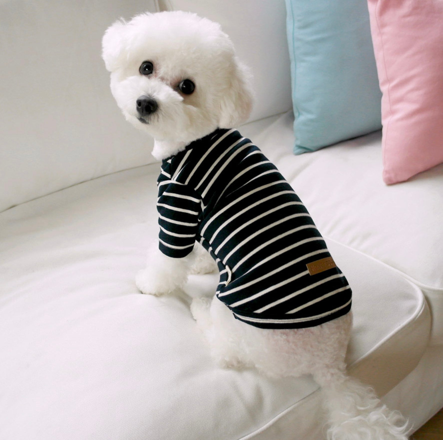 Cotton Stripe T-shirt, XS-2XL, Dog-Tee, Dog T-shirt, Dog Top, Dog Clothing, Dog Fashion, Dog Apparel, Undershirt for Dogs