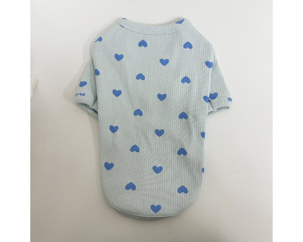 Heart Ribbed Sleeves Top, S-2XL, Pet Clothing, Small Dog-Tee, Dog Top, Dog Clothing, Dog Fashion, Dog Apparel, Dog Long sleeves