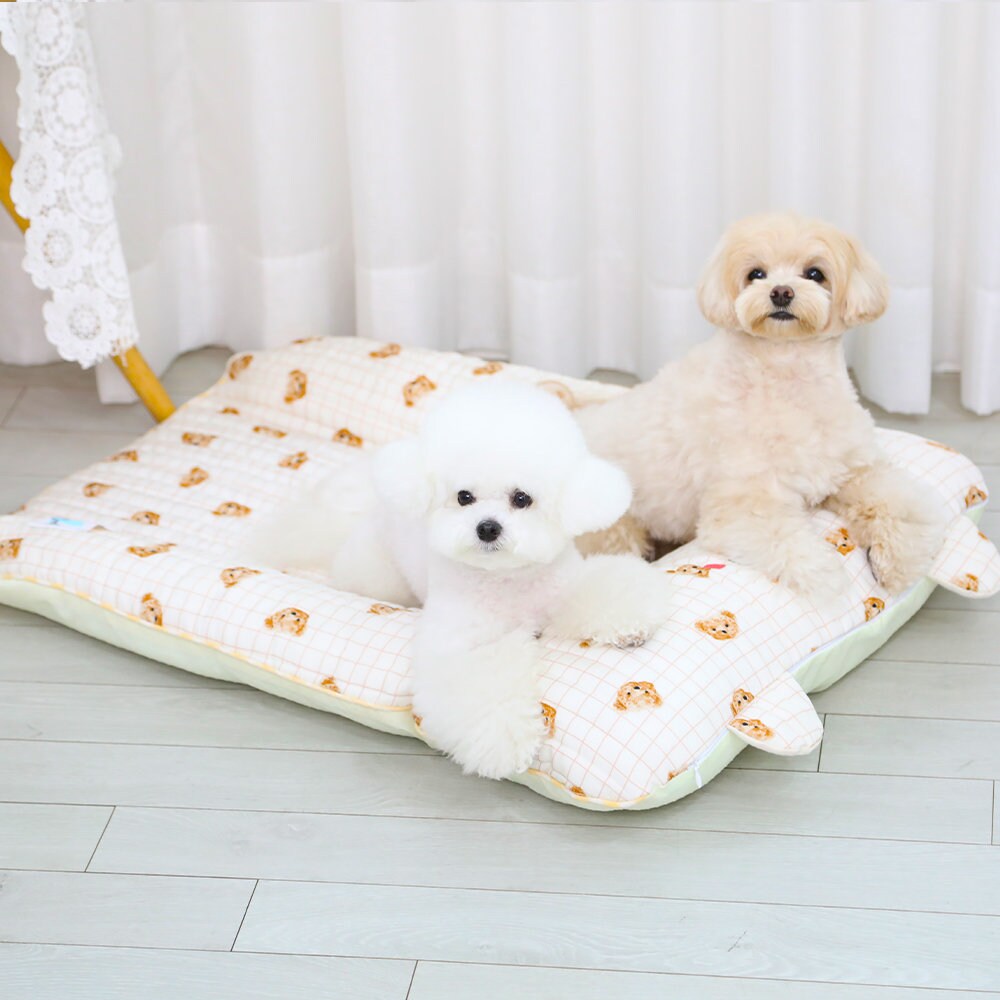 Dog Summer Cooling Bumper Mat, Vegan Rayon Silk, Non Slip Mat, Dog Mat, Dog Sleeping Mat, Pet Our Door Mat, Washable Mat, Size M L - NKpup
