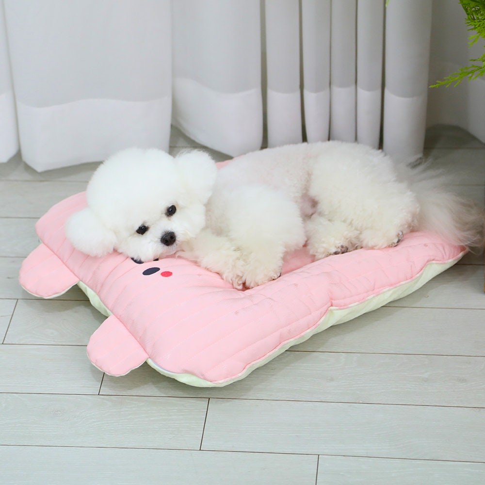 Dog Summer Cooling Bumper Mat, Vegan Rayon Silk, Non Slip Mat, Dog Mat, Dog Sleeping Mat, Pet Our Door Mat, Washable Mat, Size M L - NKpup