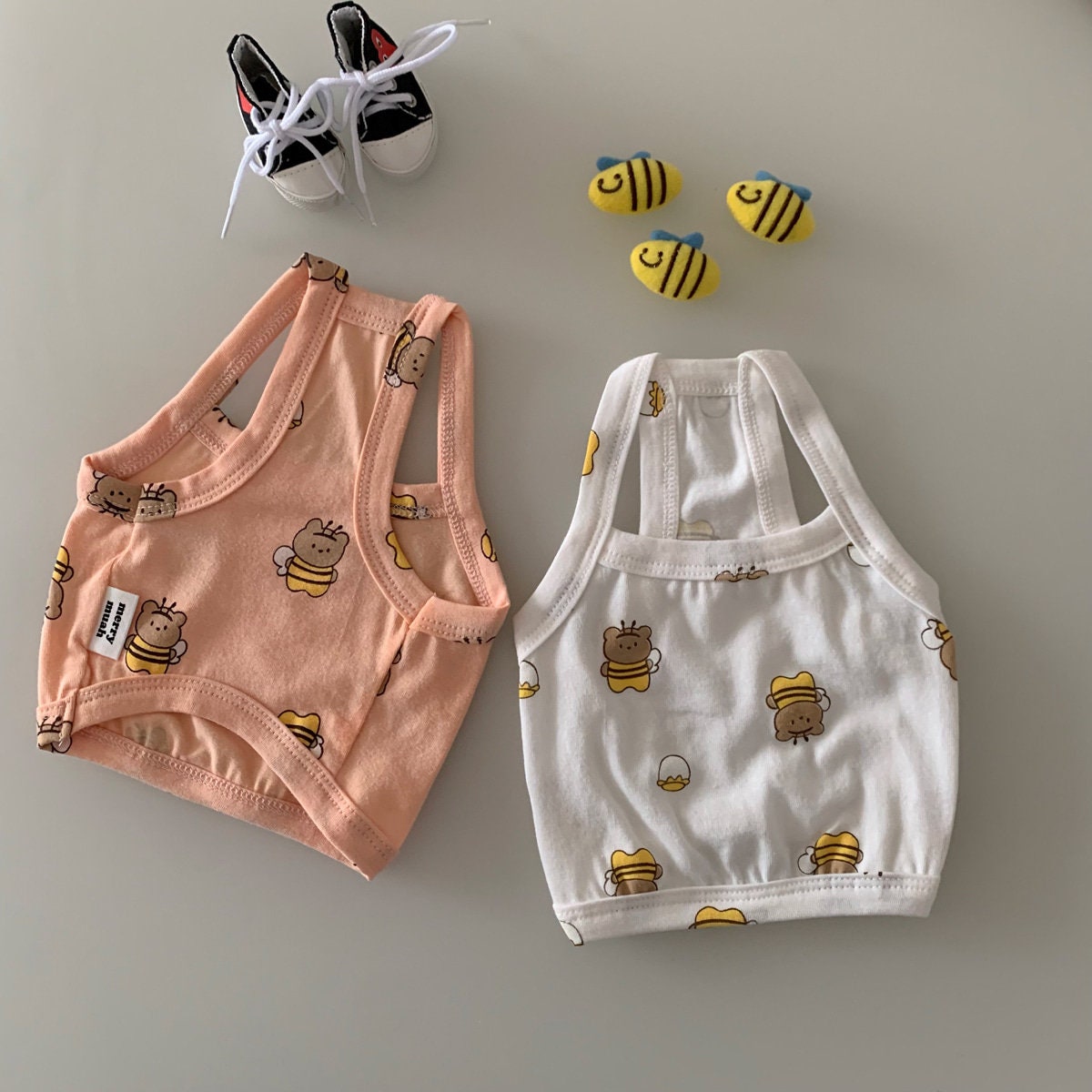 Bee Crop Top, S-XL, Small Dog Clothes, Shirts for Dog Pet, Dog Top, Pet Top, NKPUP