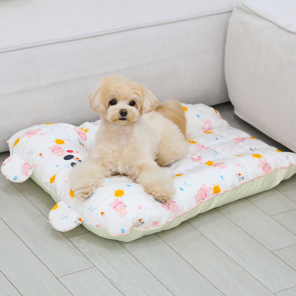 Dog Summer Cooling Bumper Mat, Vegan Rayon Silk, Non Slip Mat, Dog Mat, Dog Sleeping Mat, Pet Our Door Mat, Washable Mat, Size M L - NKpup