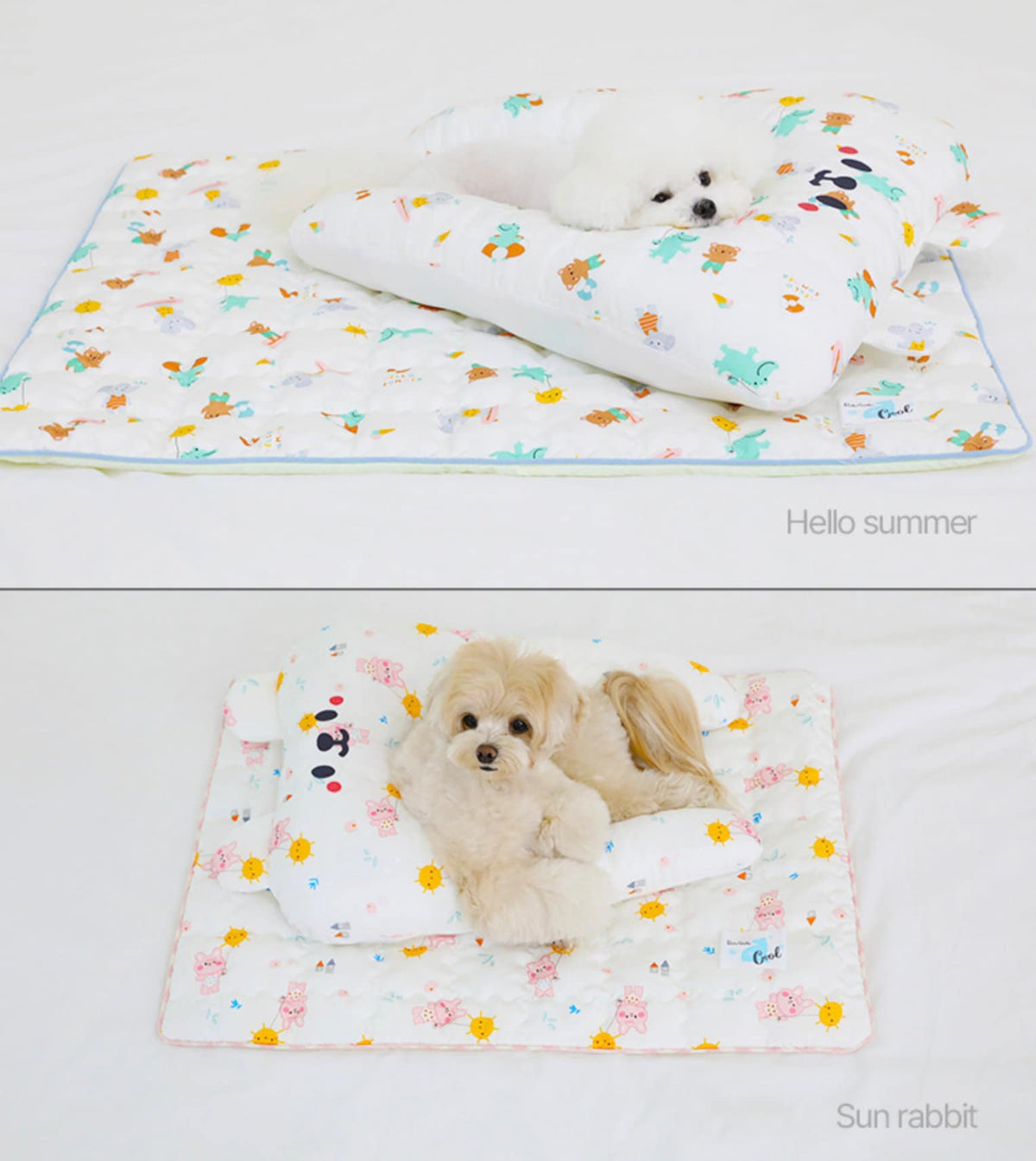 NKpup Dog Summer Cooling Hug Pillow Cushion in Hello Summer and Sun Rabbit patterns