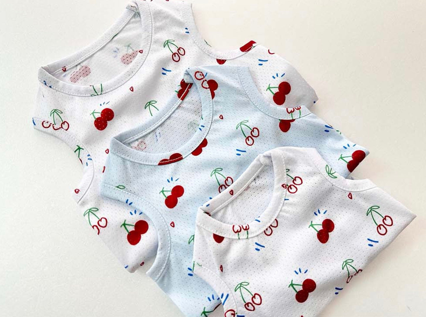 Cherry Mesh Top, XS-2XL, Small Dog Clothes, Cooling Tee For Dog, Summer Dog-Tee, Dog T-shirt, Dog Top, Dog Clothing, NKpup - NKpup