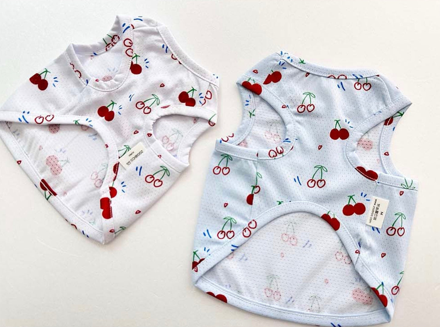 Cherry Mesh Top, XS-2XL, Small Dog Clothes, Cooling Tee For Dog, Summer Dog-Tee, Dog T-shirt, Dog Top, Dog Clothing, NKpup - NKpup