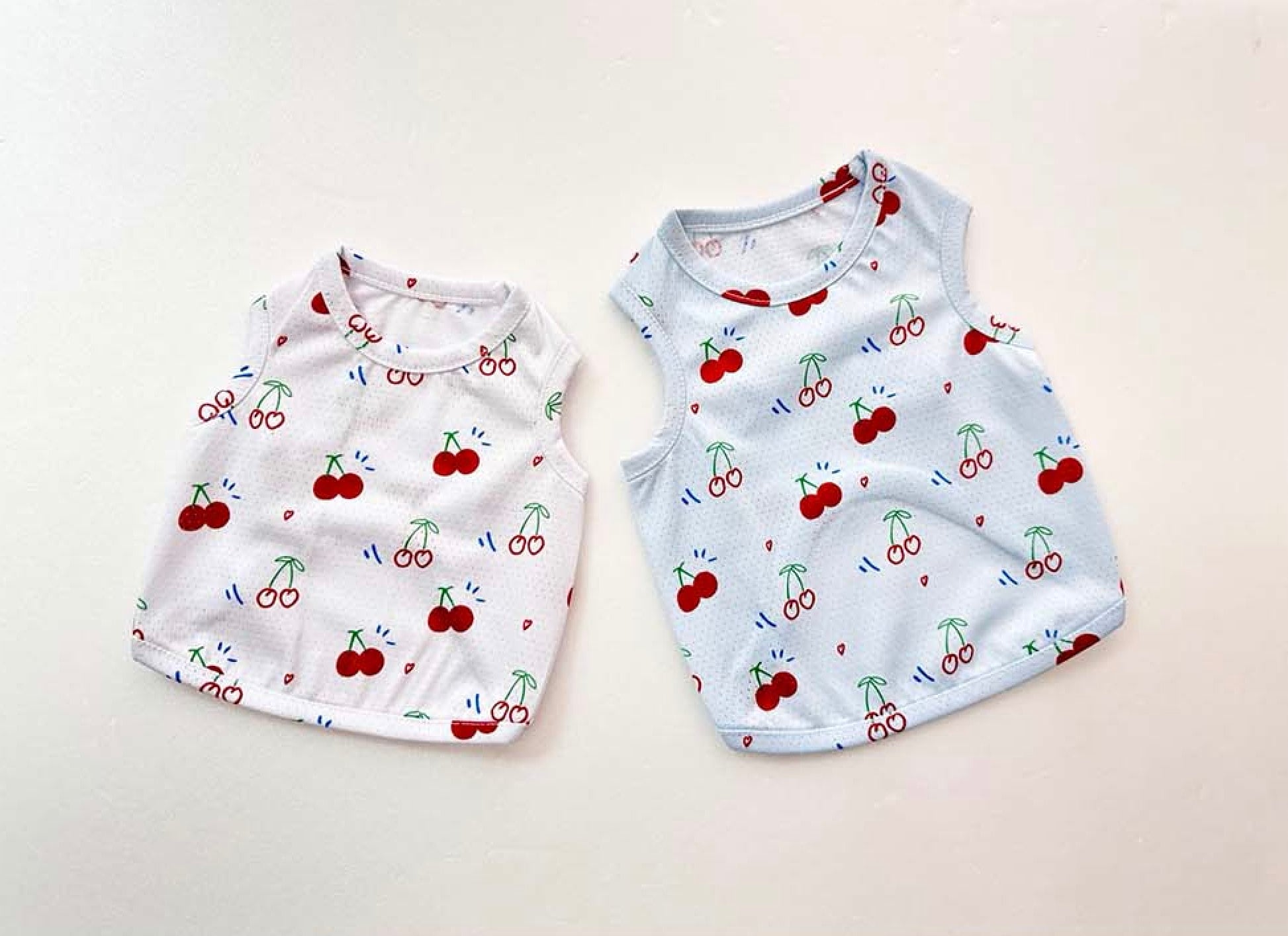 Cherry Mesh Top, XS-2XL, Small Dog Clothes, Cooling Tee For Dog, Summer Dog-Tee, Dog T-shirt, Dog Top, Dog Clothing, NKpup - NKpup