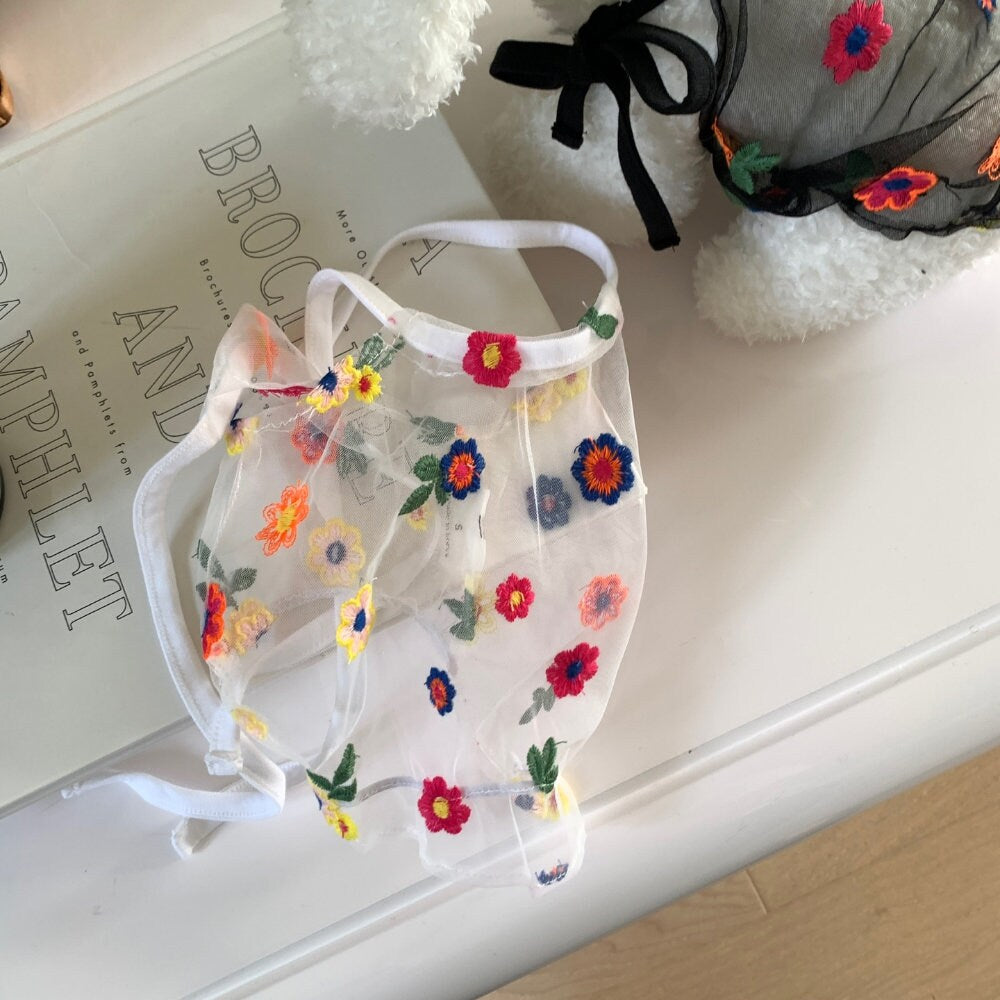 Vivid Floral Halter Dress, S-XL, Dog Dress, Wedding Pet, Dog Summer Dress, Dog Top, Dog Clothing, Dog Fashion, Dog Apparel - NKpup