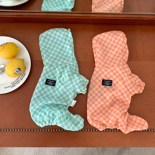 Checker Mesh Overall, S-XL, Small Dog Clothes, Dog Jumpsuit, Dog Summer Clothes, Pet Apparel, NKpup - NKpup
