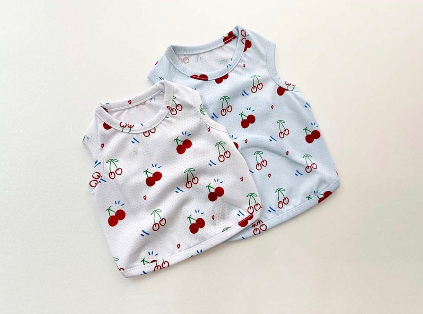 Cherry Mesh Top, XS-2XL, Small Dog Clothes, Cooling Tee For Dog, Summer Dog-Tee, Dog T-shirt, Dog Top, Dog Clothing, NKpup - NKpup