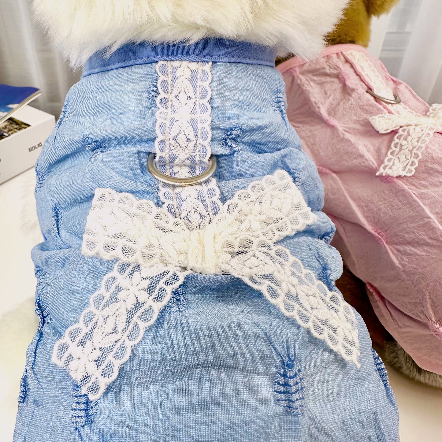 Quilted Bow Tie Harness Top, S-XL, Dog-Tee, Dog T-shirt, Dog Top, Dog Clothing, Dog Fashion, Dog Apparel, Harness Cloth - NKpup
