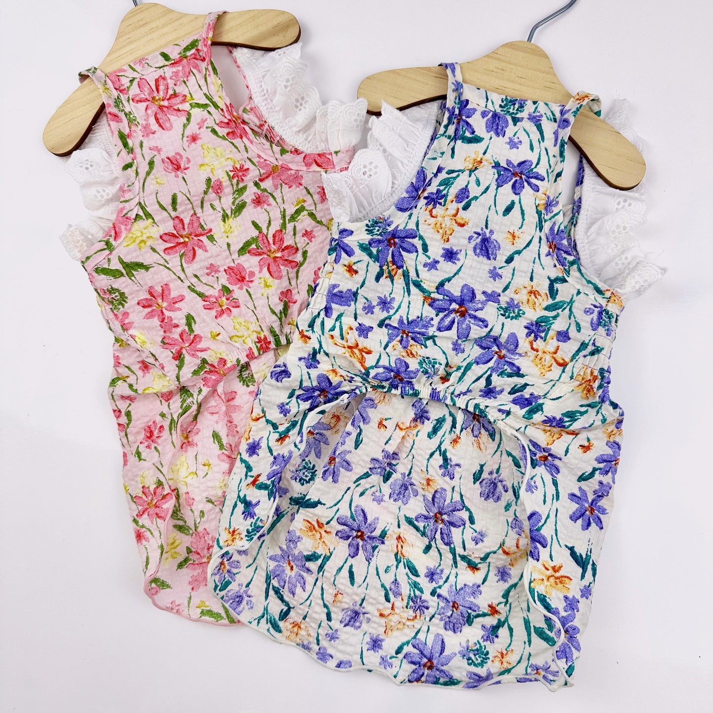 Floral Smocked Dress, S-XL, Pet Clothing, Dog Wedding, Dog-Dress, Dog Top, Dog Clothing, Dog Fashion, Dog Apparel - NKpup