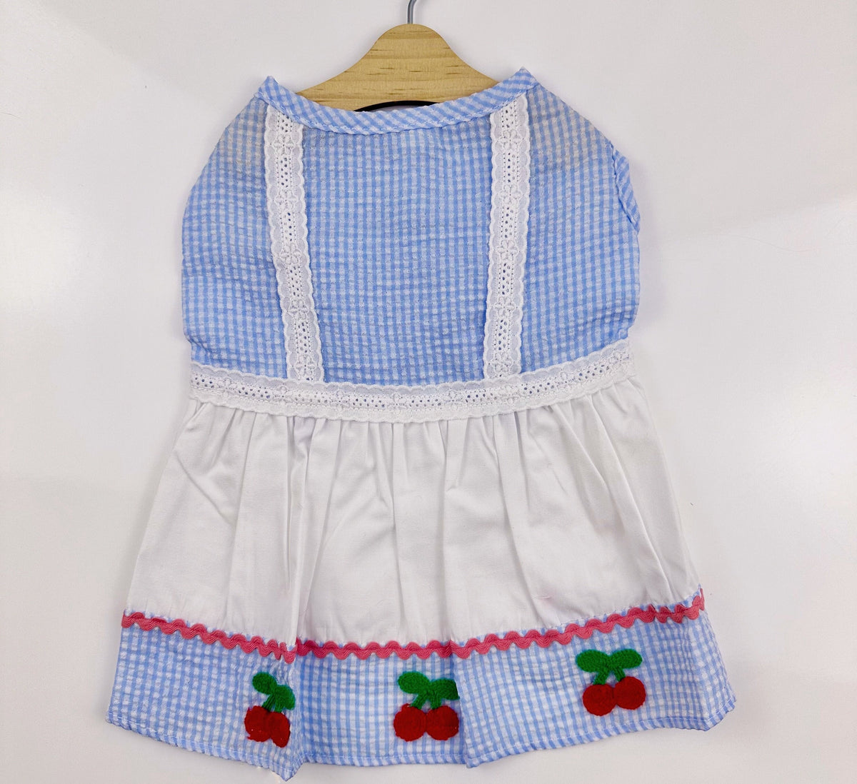 Gingham Cherry Dress, S-2XL, Small Dog Dress, Small Dog Top, Dog Clothes, NKPUP - NKpup