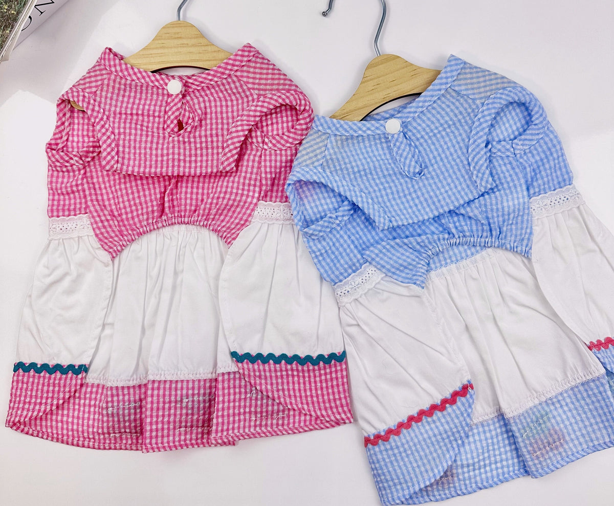 Gingham Cherry Dress, S-2XL, Small Dog Dress, Small Dog Top, Dog Clothes, NKPUP - NKpup