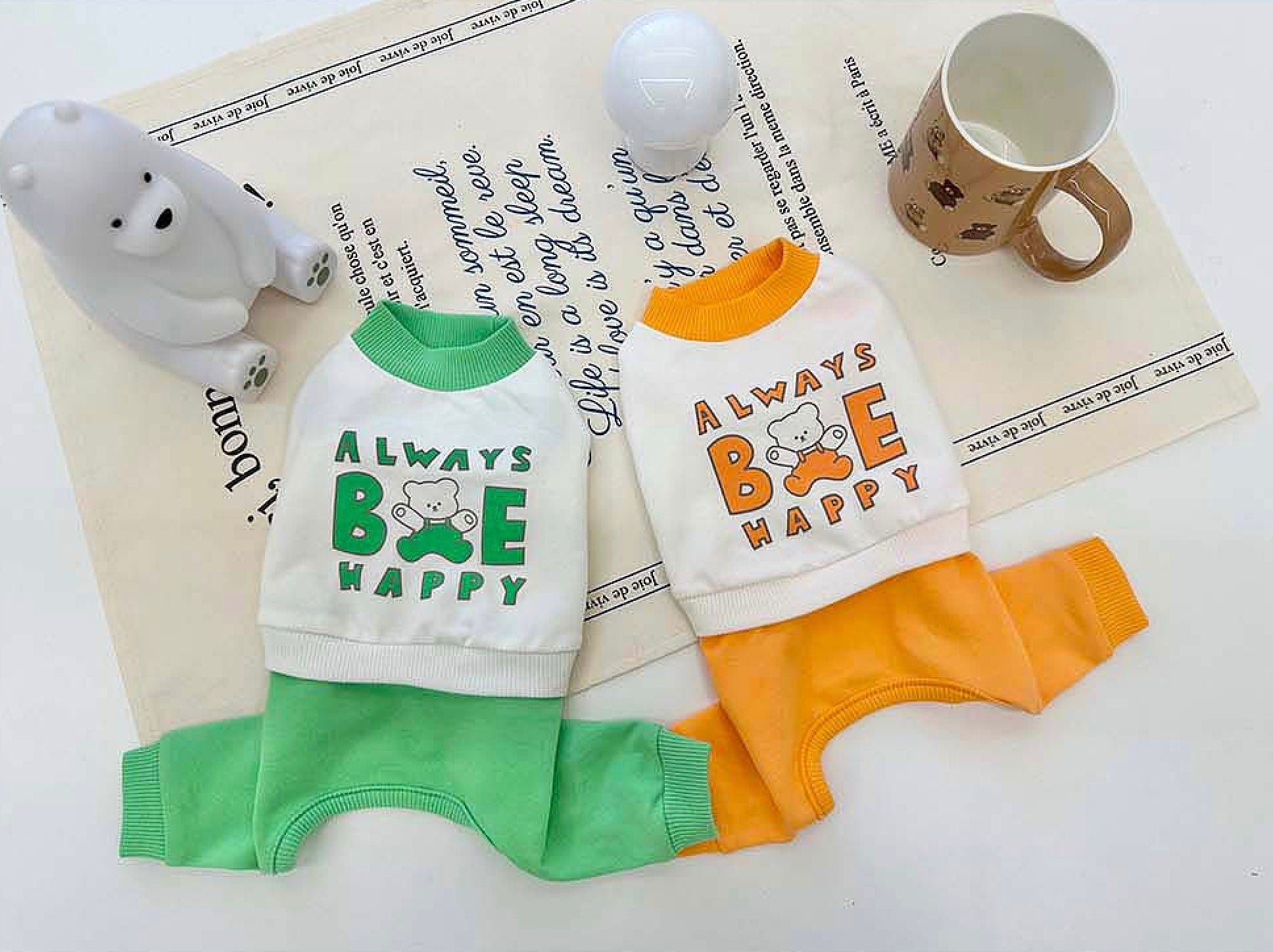 Always Be Happy Overall, S-2XL, Pajama Pet, Dog Jumpsuit, Pet Clothing, Dog Coat, Dog Winter Top, Dog Fashion, Dog Apparel, Pet Clothing - NKpup