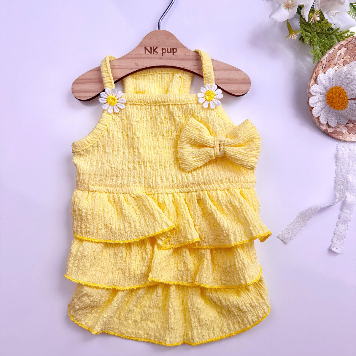 Ruffle Dress, S-XL, Dog Dress, Dog Wedding, Dog Summer Dress, Gift for Furry Friends, NKPUP - NKpup